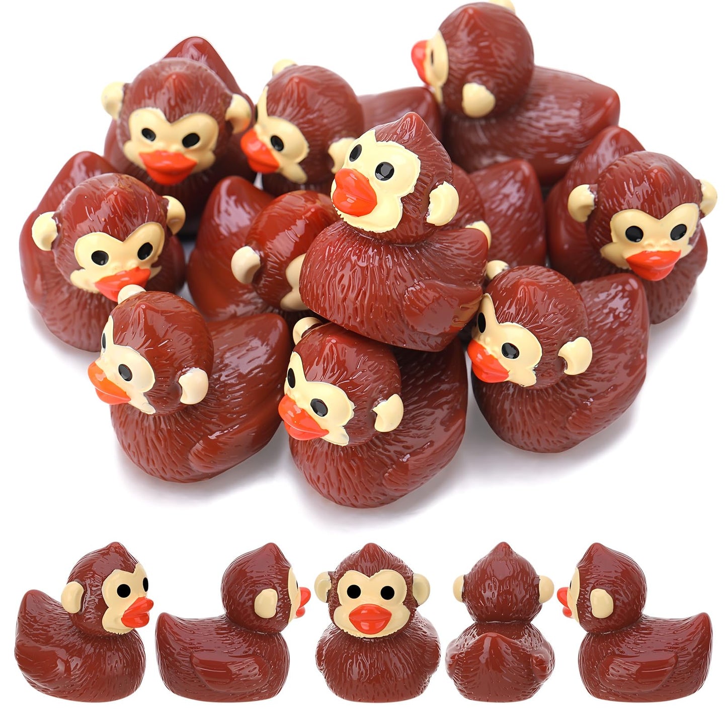 GGSTDDUP 50 Pcs Bigfoot Ducks Toy Figures – Mini Resin Ducks for Collectors, Decor & Party Favors