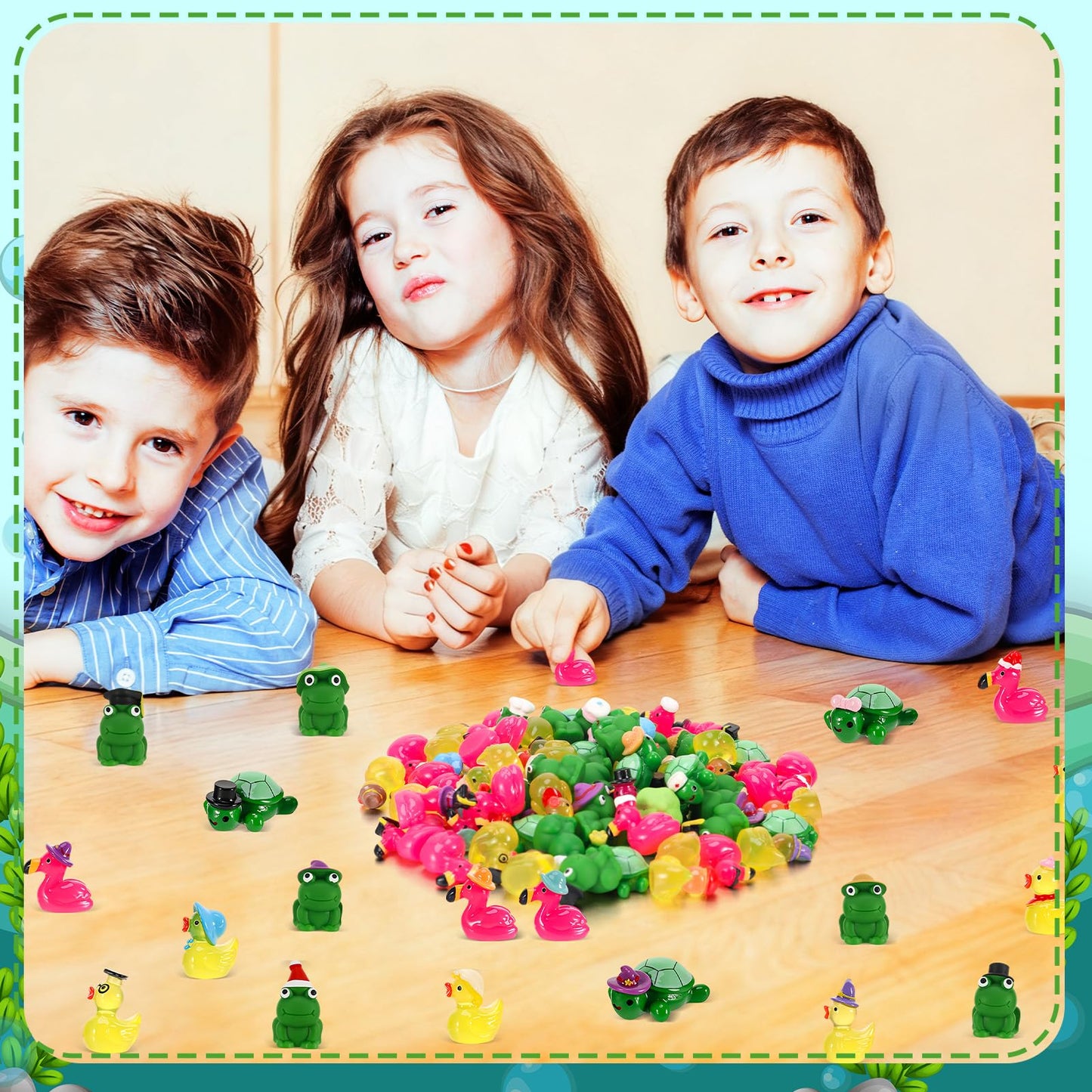 GGSTDDUP 80 Pcs Mini Resin Animals – 40 Styles with Hats for DIY Crafts, Fairy Gardens & Cake Decor