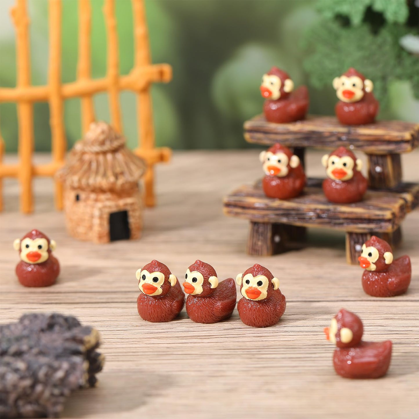 GGSTDDUP 50 Pcs Bigfoot Ducks Toy Figures – Mini Resin Ducks for Collectors, Decor & Party Favors