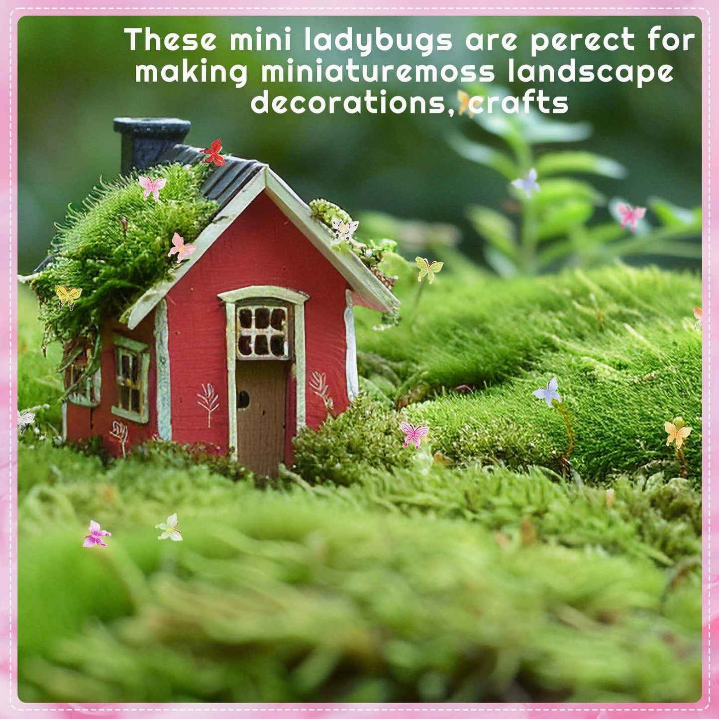 GGSTDDUP 200 Pcs Mini Resin Butterflies for DIY Decor & Crafts