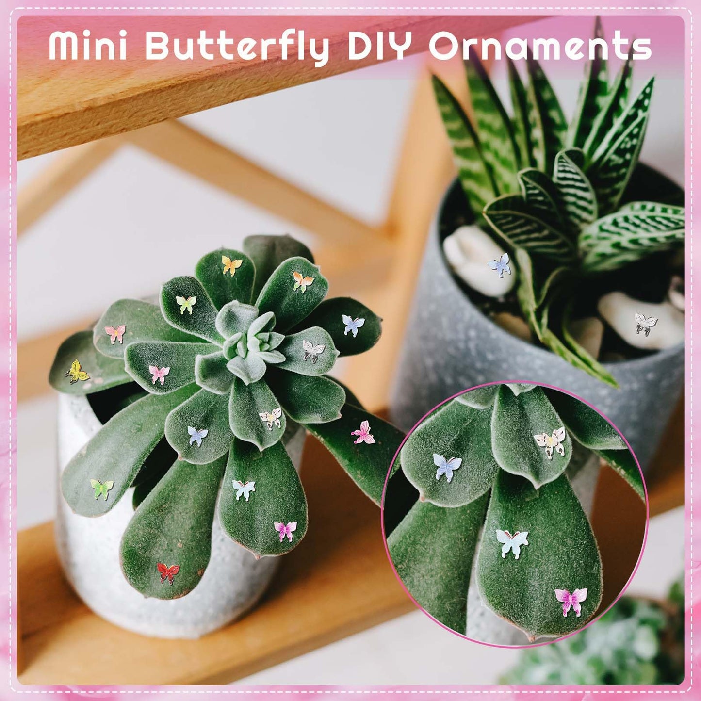 GGSTDDUP 200 Pcs Mini Resin Butterflies for DIY Decor & Crafts