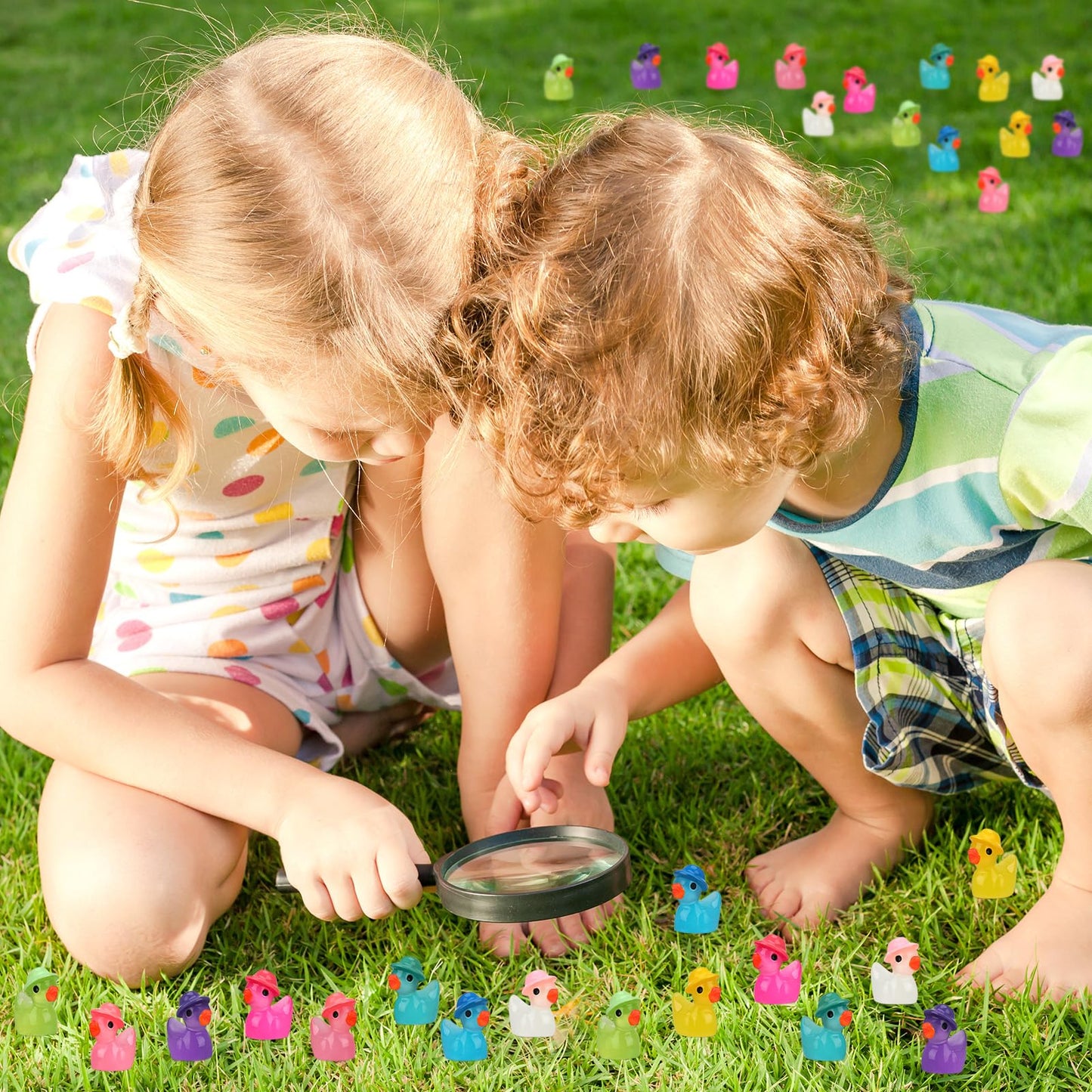 GGSTDDUP 80 Pack Luminous Mini Resin Ducks – Glow-in-the-Dark Tiny Ducks for DIY Crafts, Cakes & Micro Landscapes (8 Colors)