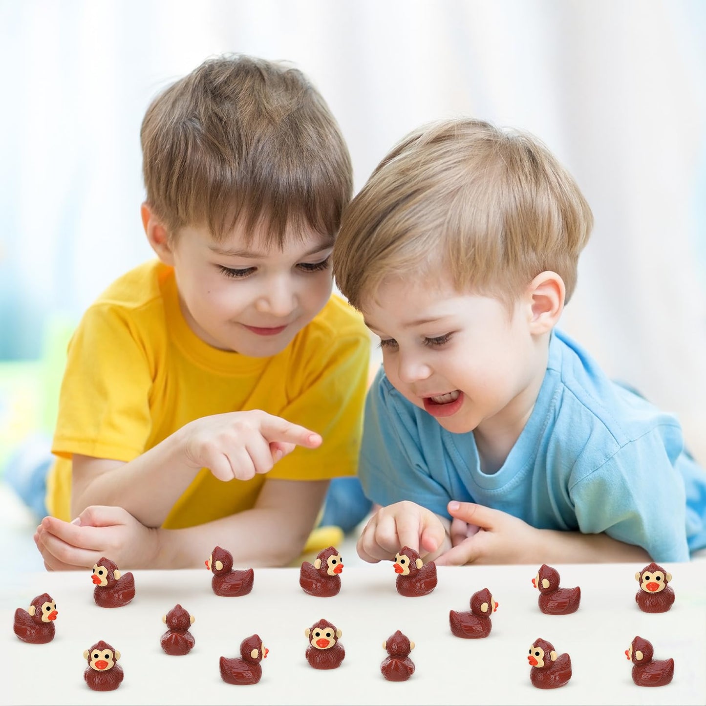 GGSTDDUP 50 Pcs Bigfoot Ducks Toy Figures – Mini Resin Ducks for Collectors, Decor & Party Favors