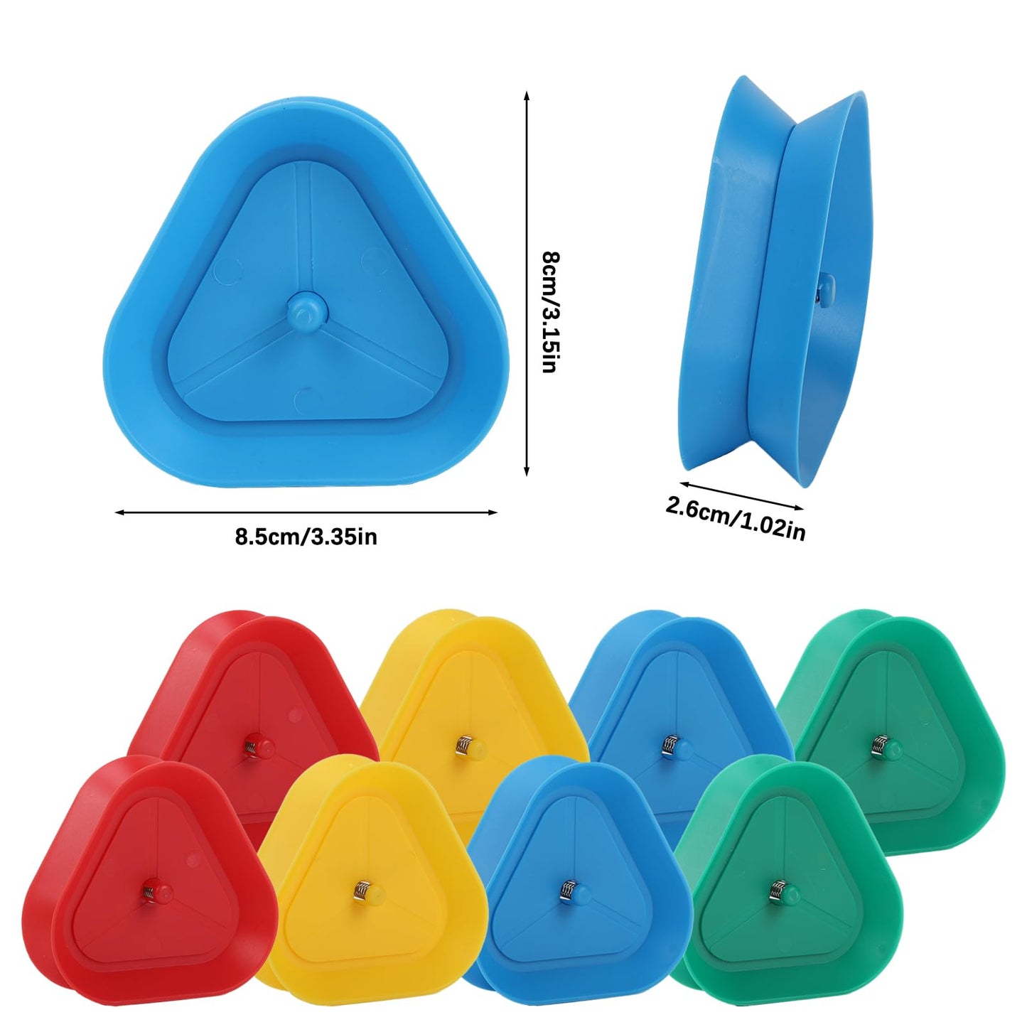 GHERPTE Triangle Card Holder — 8-Pack Hands-Free Card Play (4 Colors)