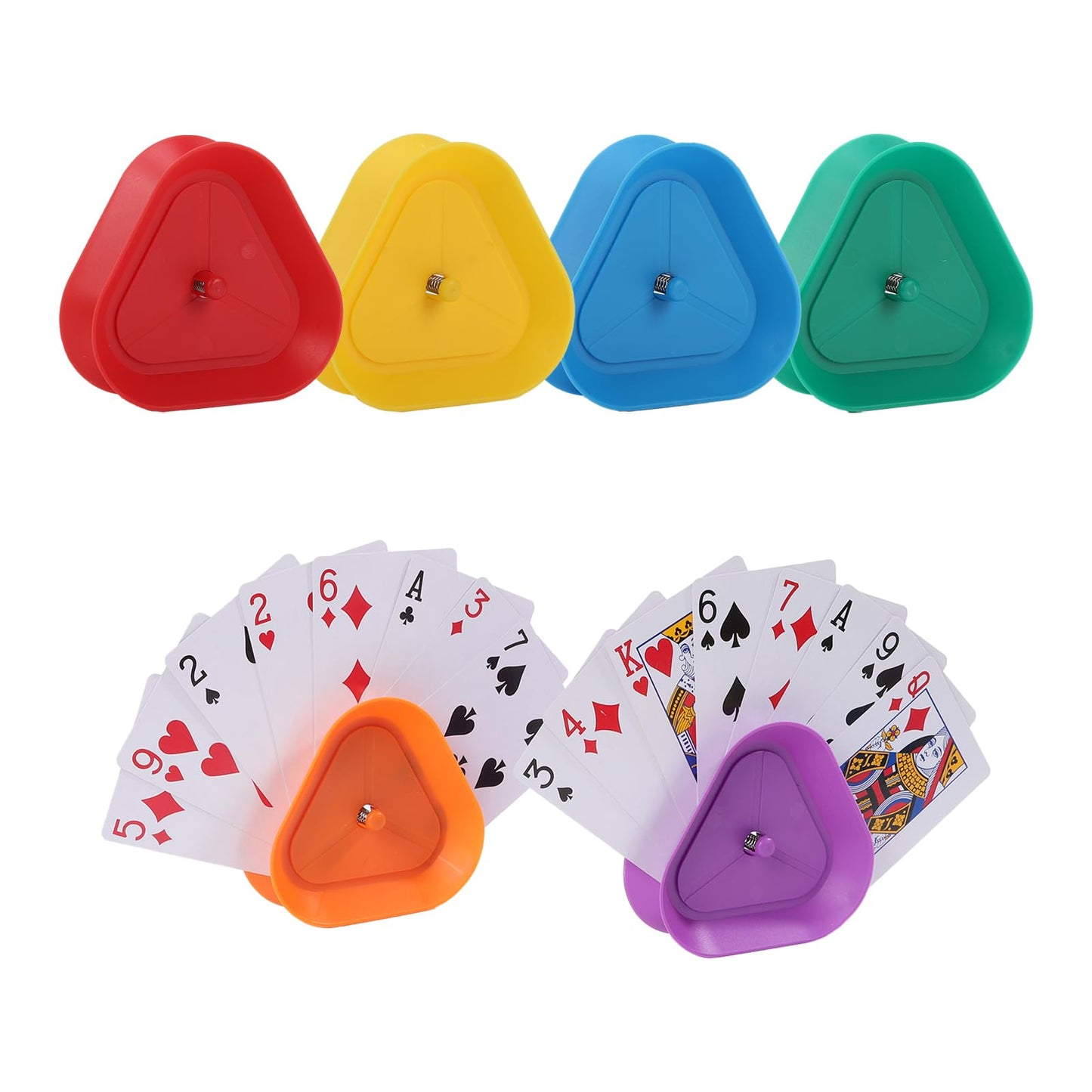 GHERPTE Triangle Card Holder 6-Pack – Hands-Free Card Stand for All Ages