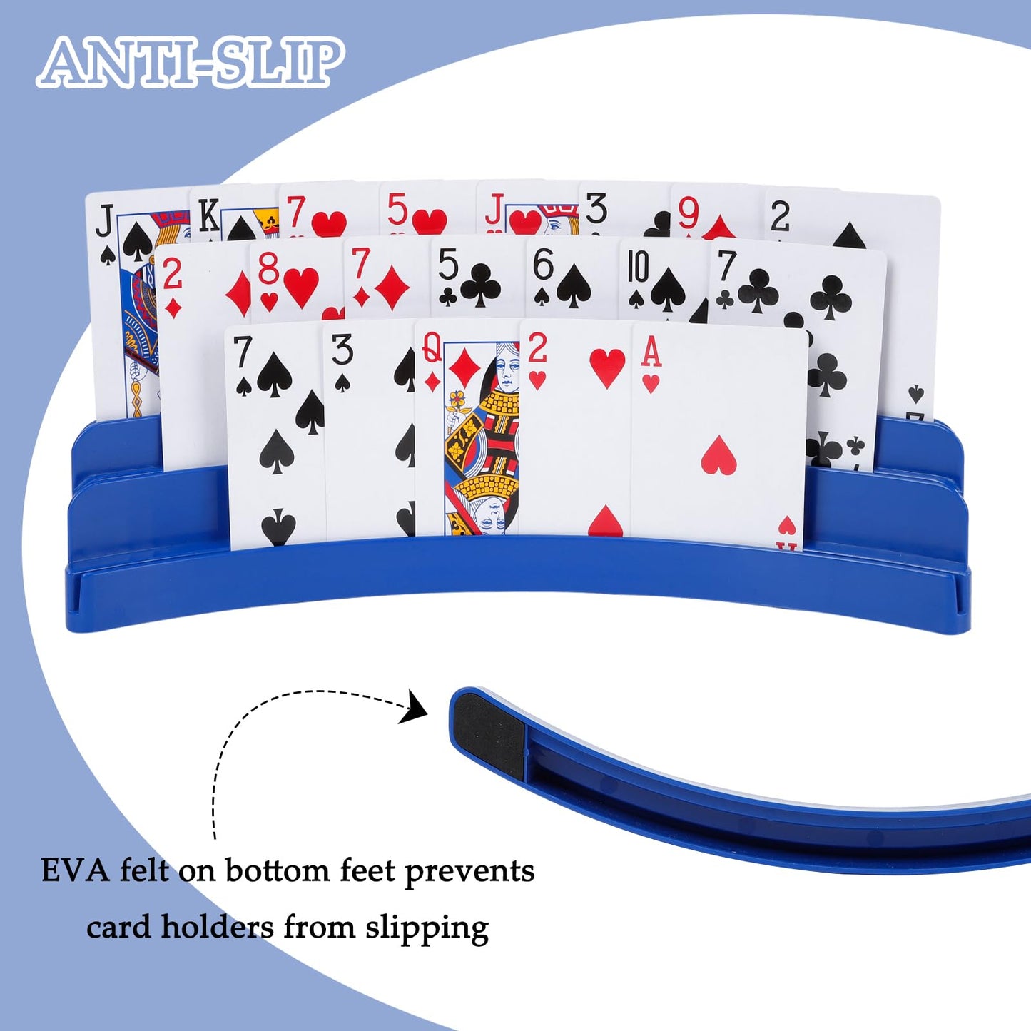GHERPTE 2-Pack Three-Layer Design Playing Card Holders for Hands-Free Play