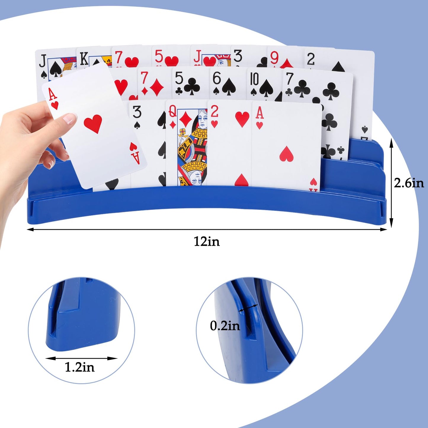GHERPTE 2-Pack Three-Layer Design Playing Card Holders for Hands-Free Play