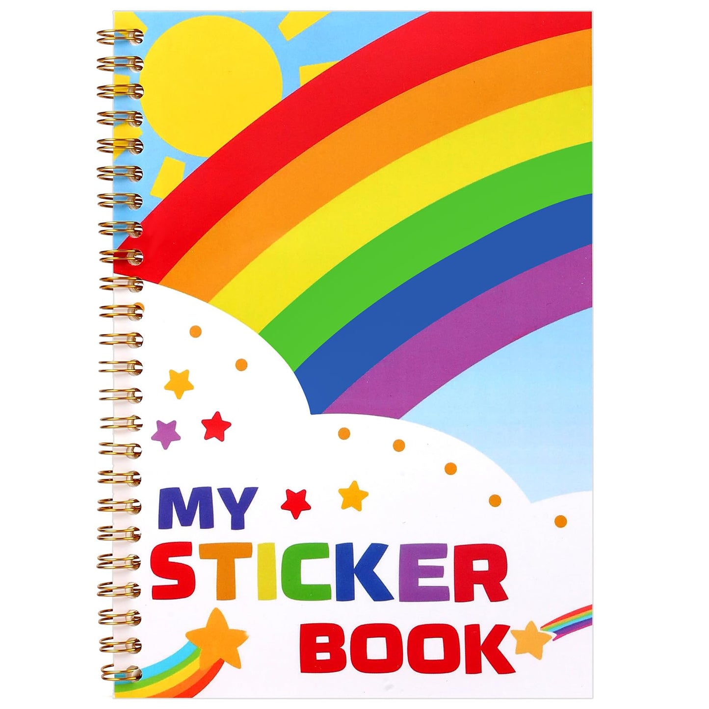 Ghexartf Reusable Sticker Storage Book A5 — 40 Pages, 80 Sides, Spatula & Alphabet Label