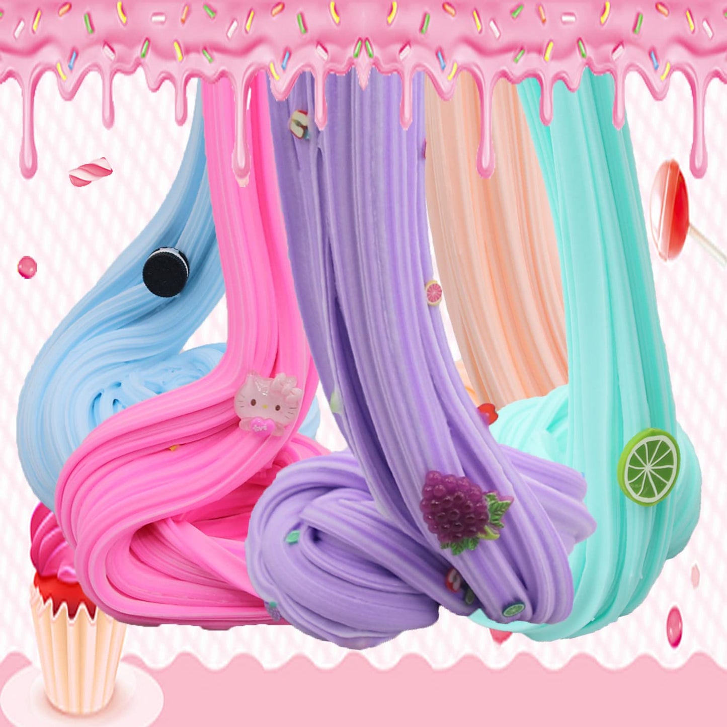GHFEOOHN 13-Pack Unicorn Dual-Color Butter Slime Kit – Soft, Non-Sticky DIY Slime Toys