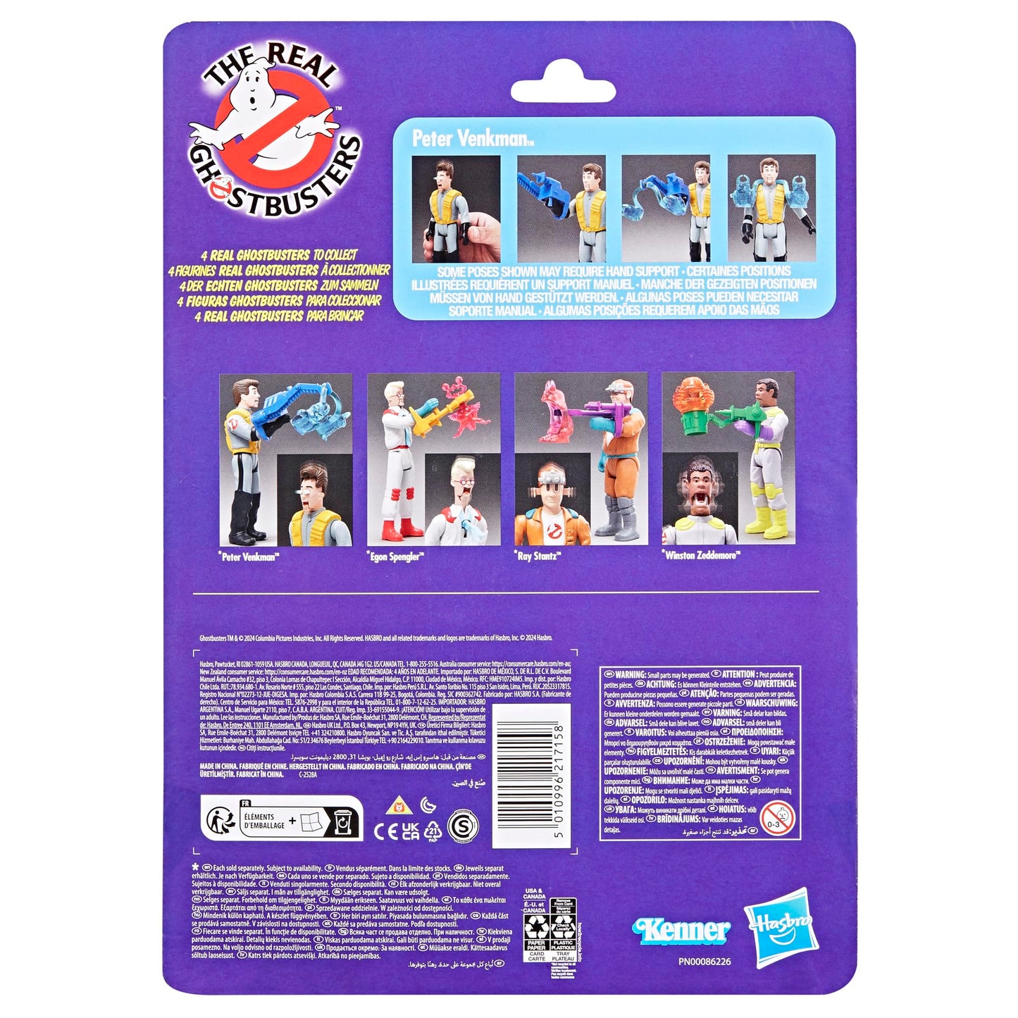 Ghostbusters Kenner Classics Peter Venkman Figure — Fright Features, Retro Real Ghostbusters Toy (4+)