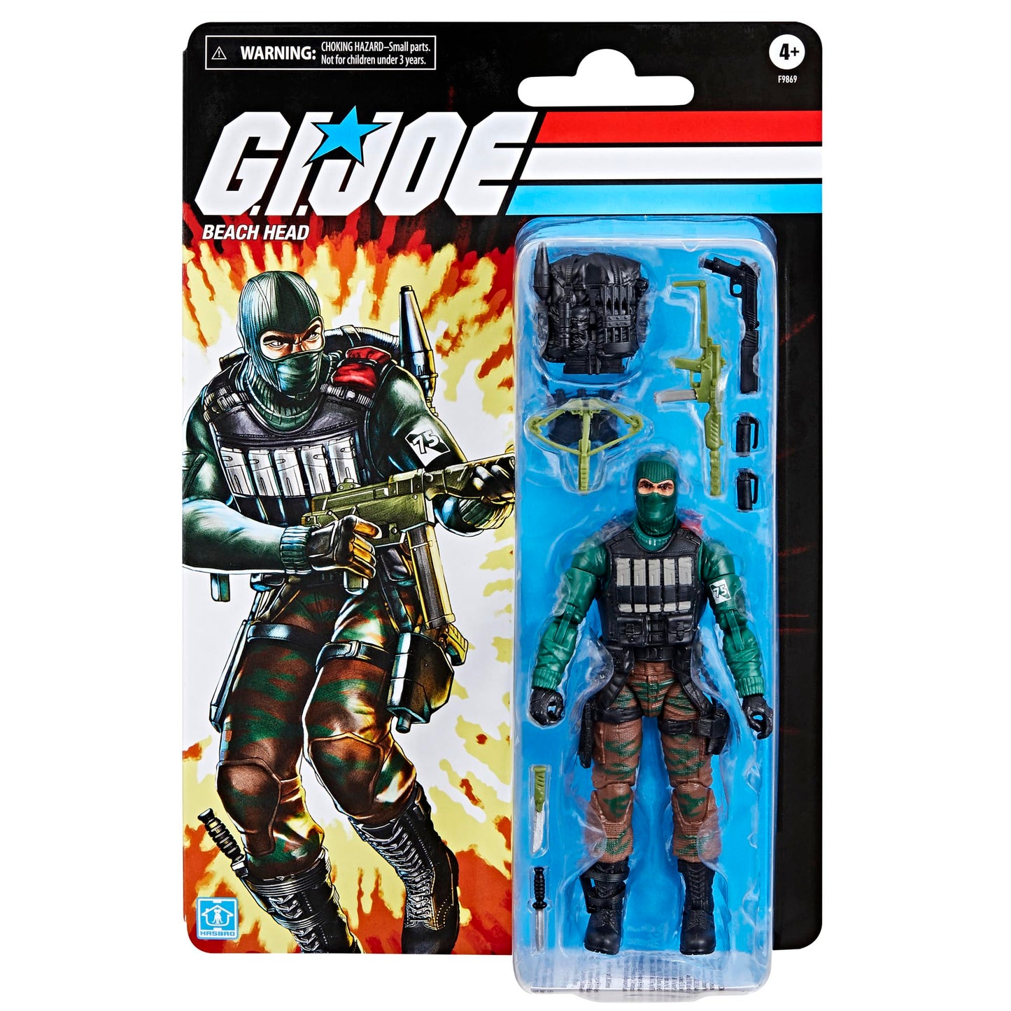 G.I. Joe Classified Series Beach Head – Retro Cardback 6-Inch Action Figure with 10 Accessories