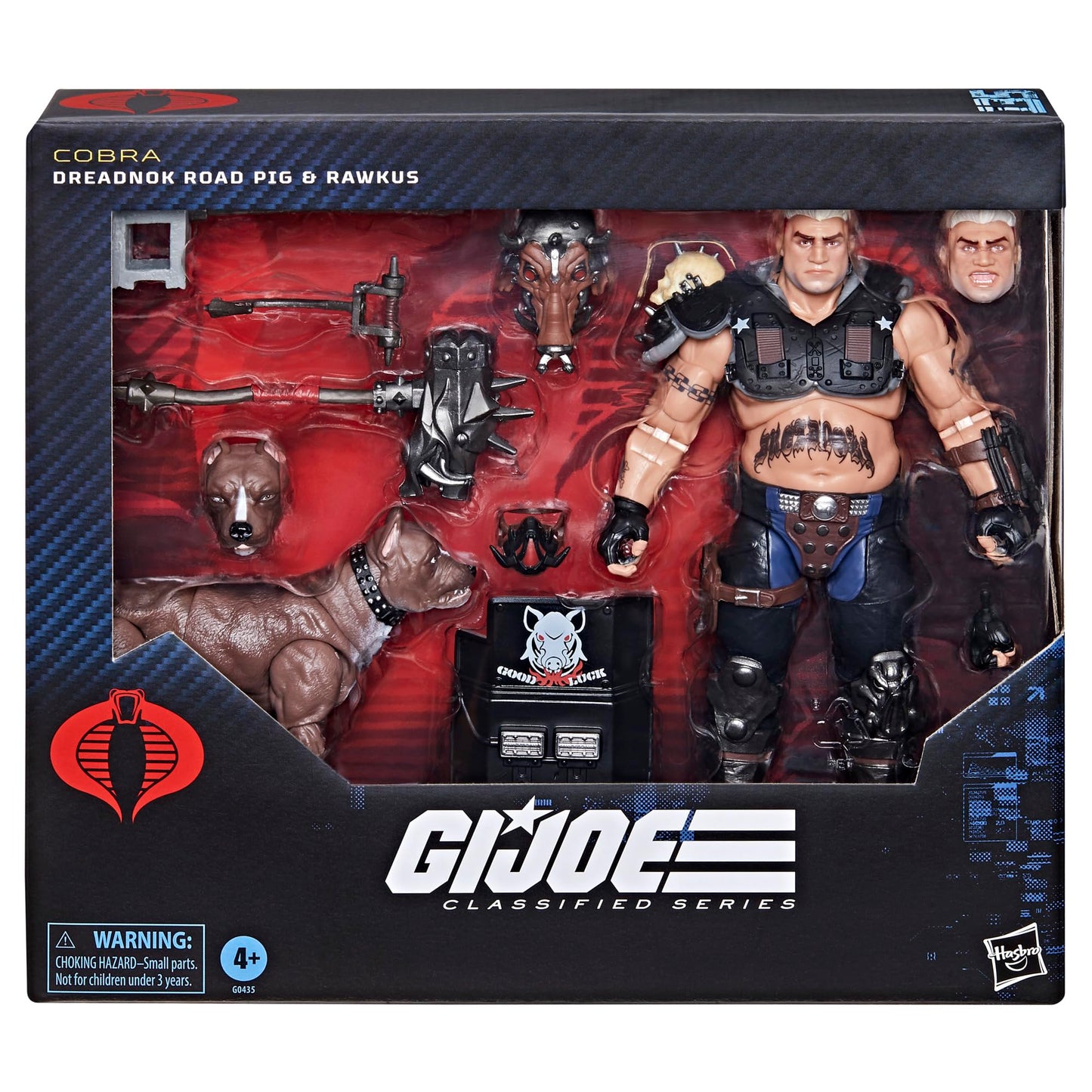 G.I. Joe Classified Series #135: Dreadnok Road Pig & Rawkus – 6-Inch Action Figure with Pitt Bull & 10 Accessories