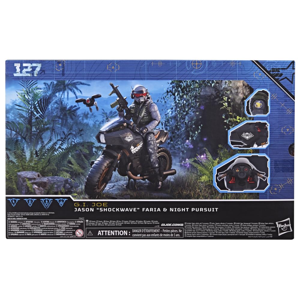 G.I. Joe Classified Series Night Force Shockwave Faria & Night Pursuit Cycle – Exclusive 6-Inch Figure