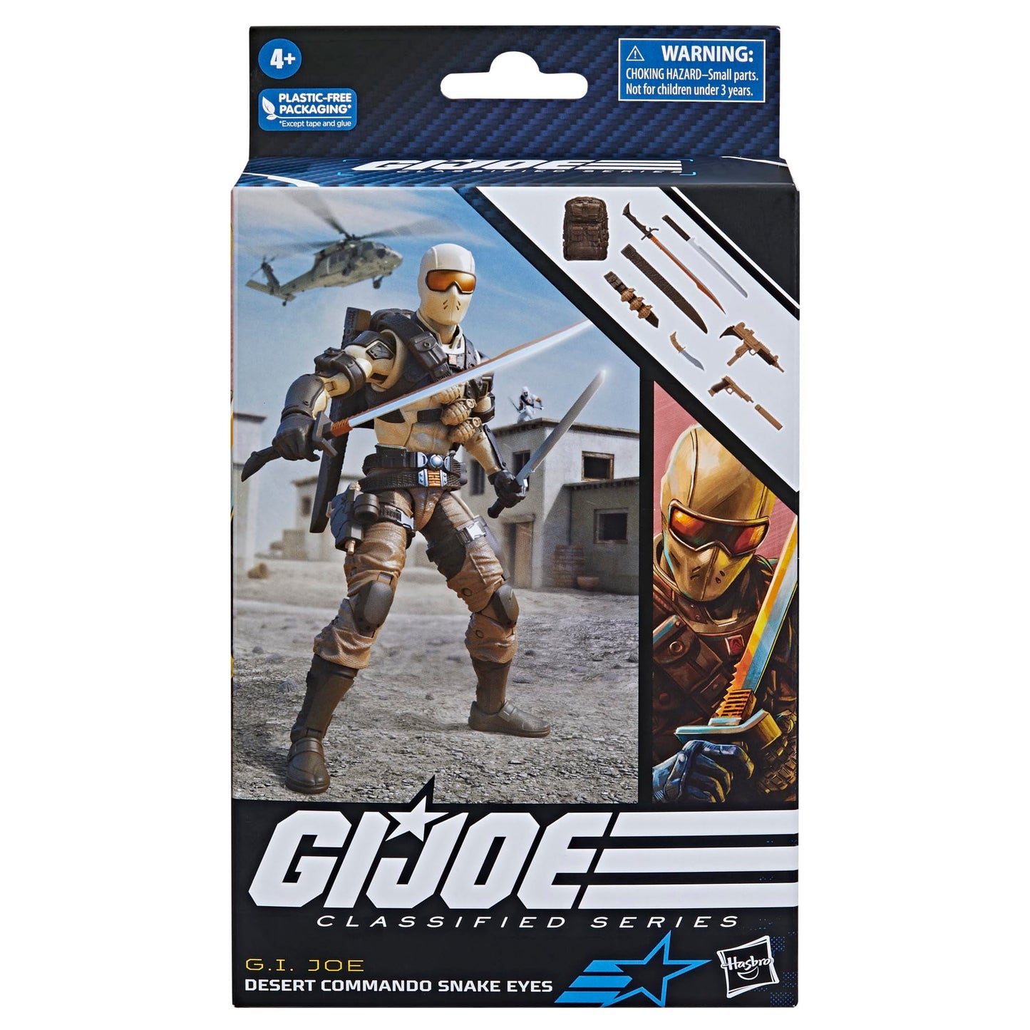 G.I. Joe Classified Desert Commando Snake Eyes – 6-Inch Action Figure with 9 Accessories