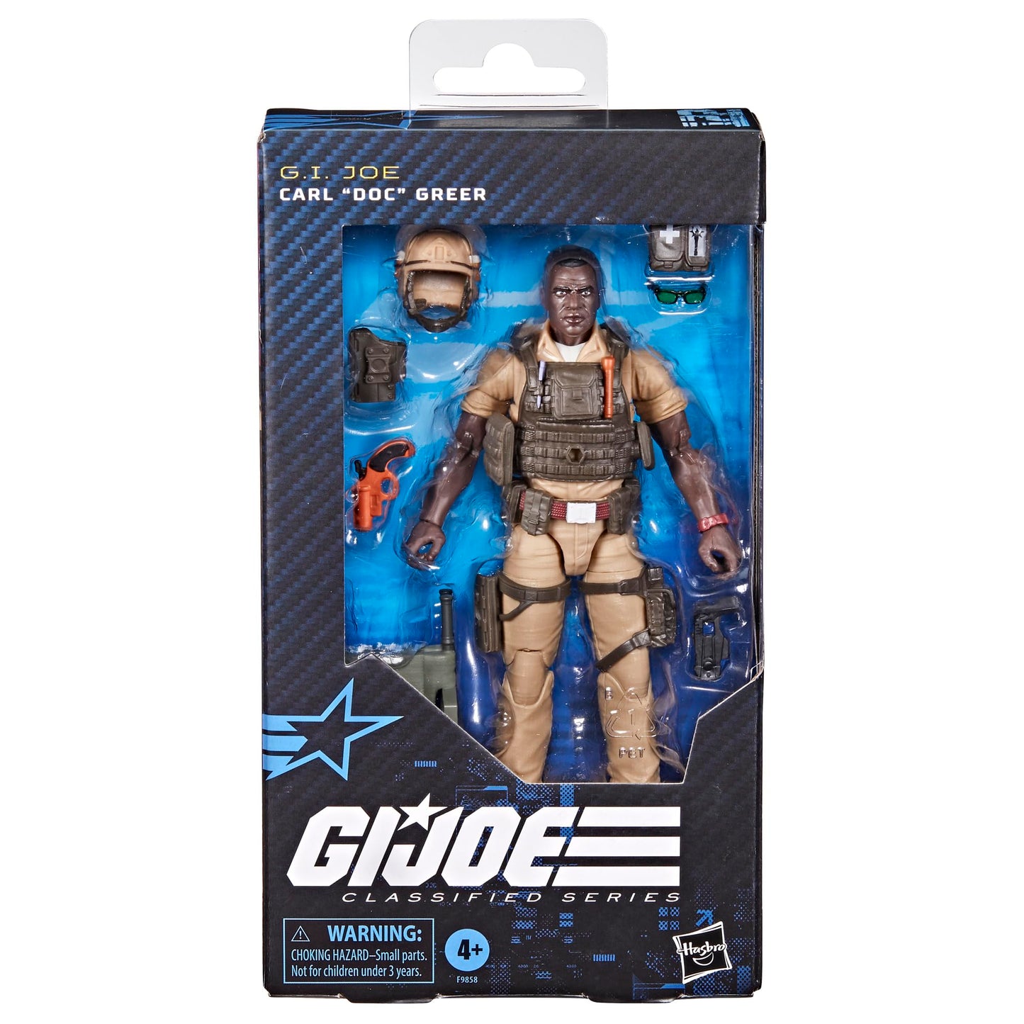 G.I. Joe Classified Series #122 Carl Doc Greer – Collectible 6-Inch Action Figure with 7 Accessories