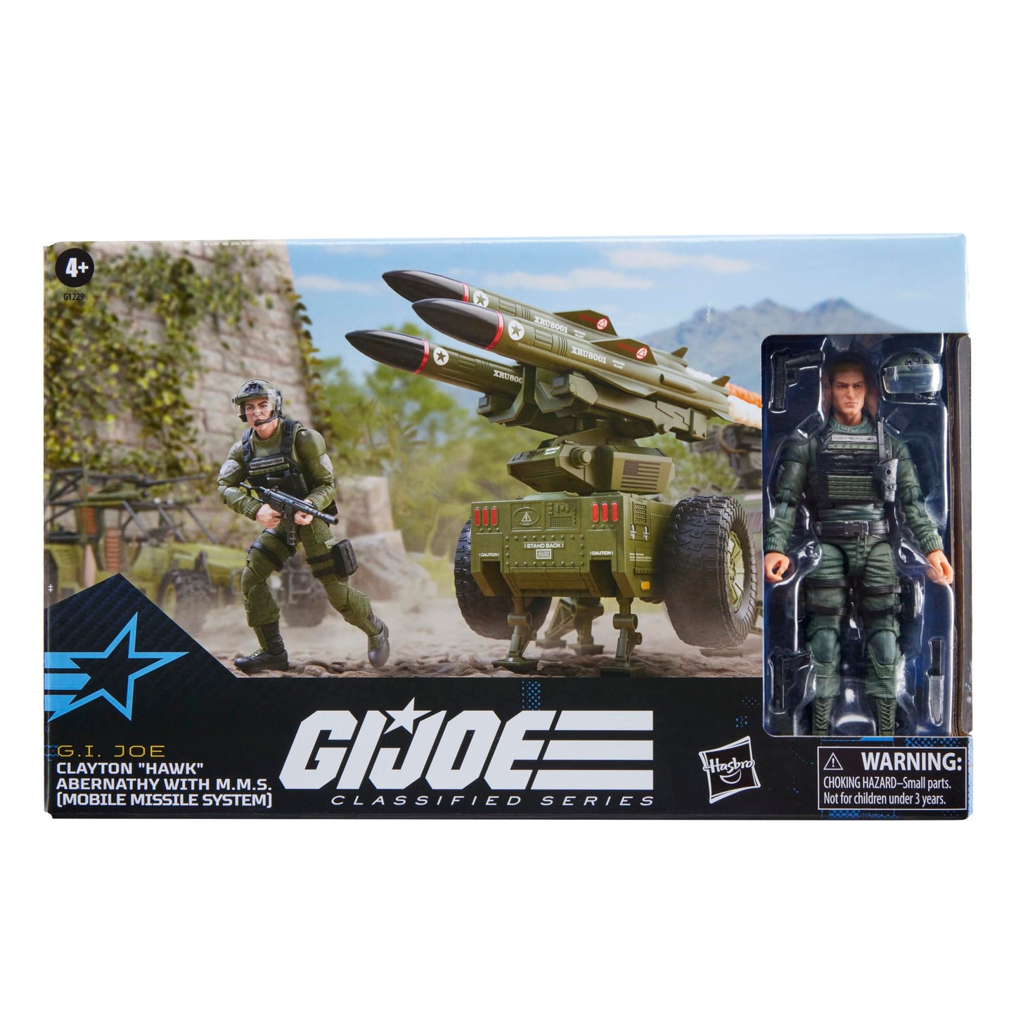 G.I. Joe Classified Series #182 Hawk Abernathy with M.M.S. Towable Vehicle - 6-Inch Action Figure Set