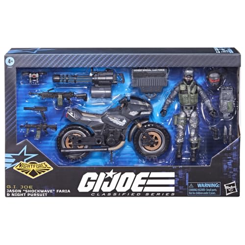 G.I. Joe Classified Series Night Force Shockwave Faria & Night Pursuit Cycle – Exclusive 6-Inch Figure