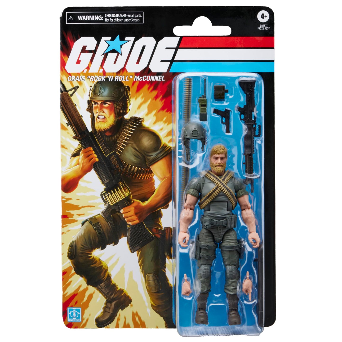 G.I. Joe Classified Series: Rock 'N Roll McConnel 6-Inch Action Figure with 9 Accessories | Retro Cardback