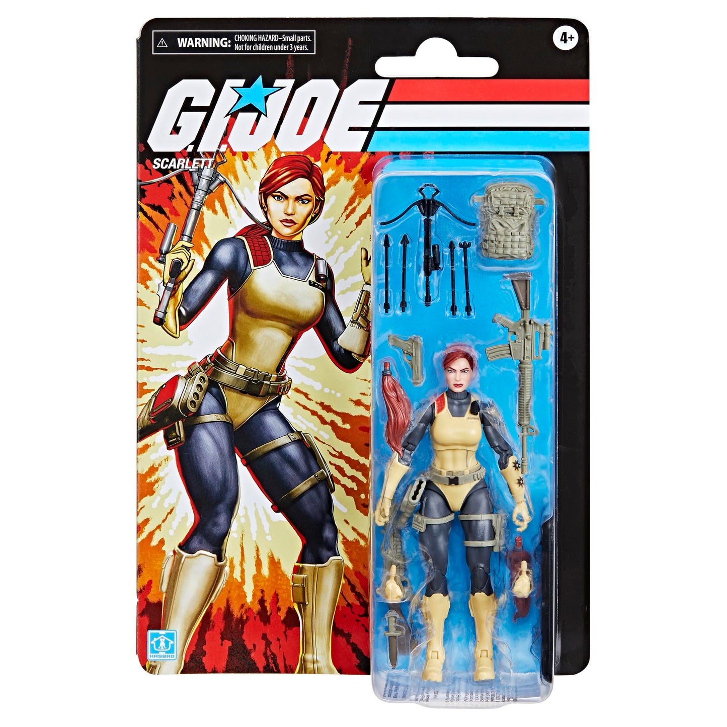 G.I. Joe Classified Series Scarlett 6-Inch Figure – Retro Cardback with 17 Accessories