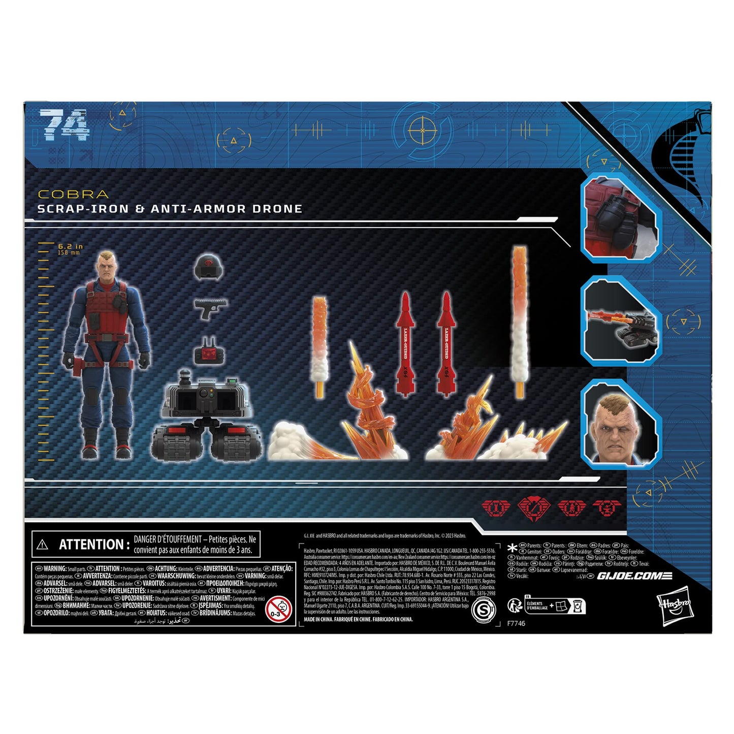 G.I. Joe Classified Series Scrap-Iron & Anti-Armor Drone – 6-Inch Action Figure with 11 Accessories