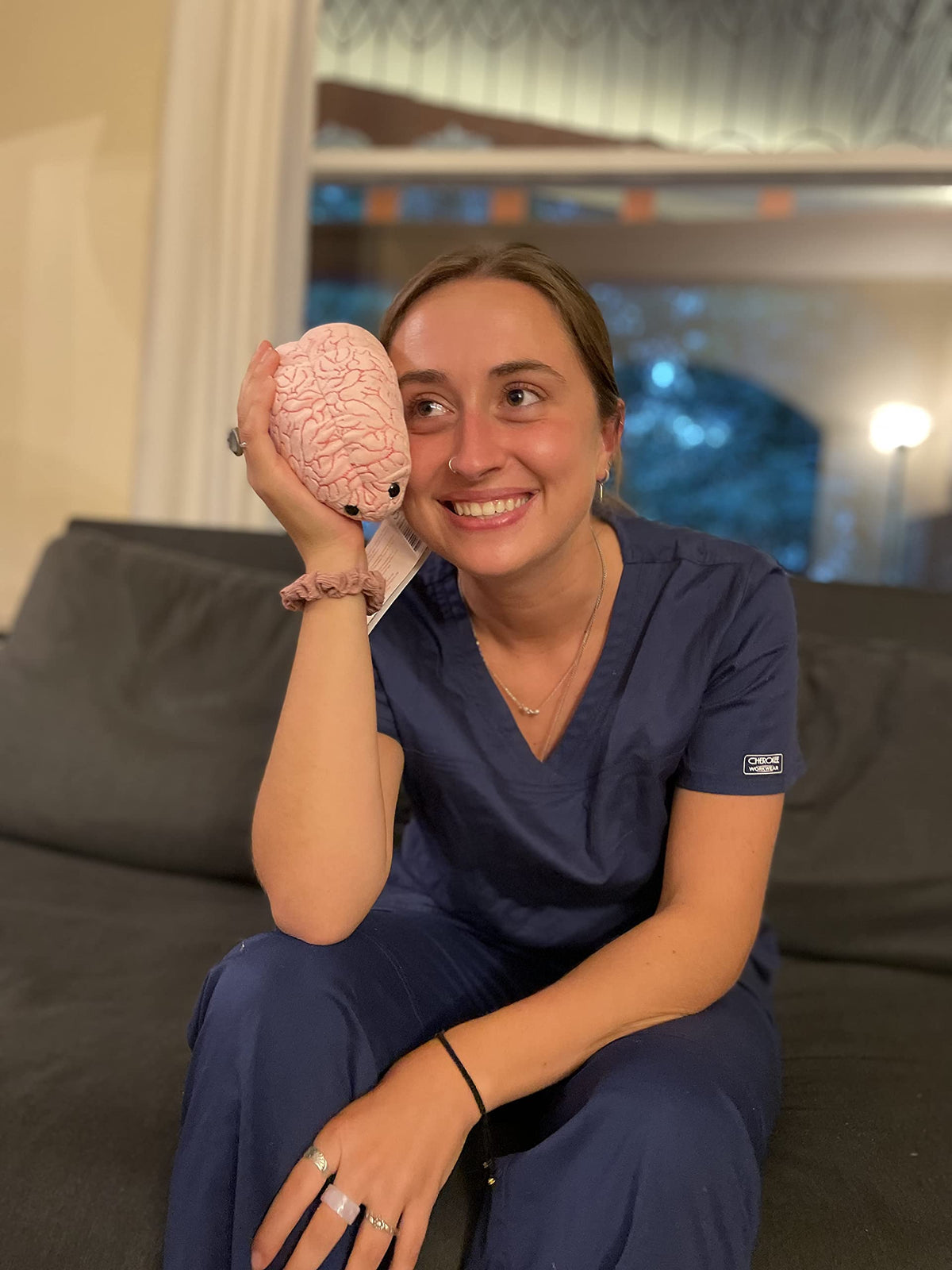 GIANT MICROBES Brain Plush — Huggable Brain Model for Medical Students & Neurology Gifts