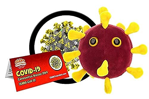 GIANT MICROBES COVID Plush — 6-Inch Educational Coronavirus Plush for Classrooms & Gifts