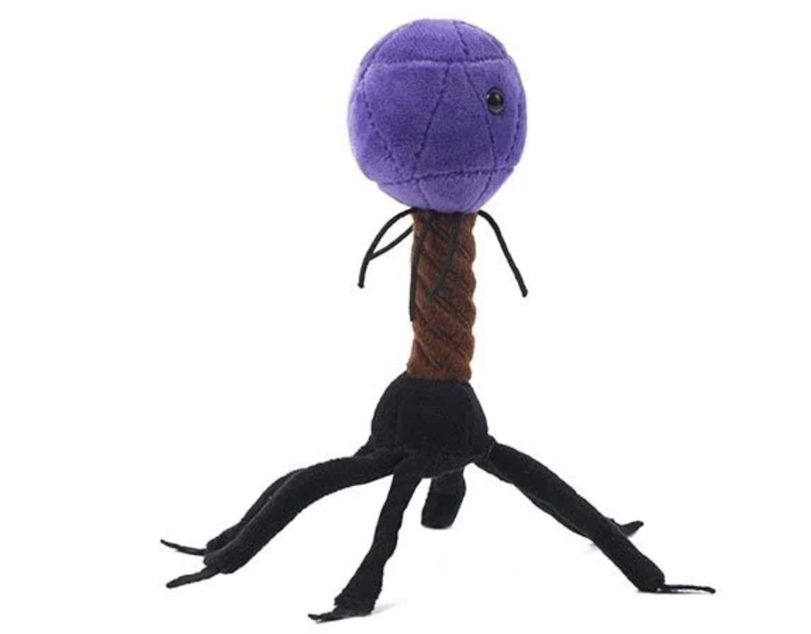 GIANT MICROBES T4-Bacteriophage Plush Toy – Poseable 9-Inch Learning Fun