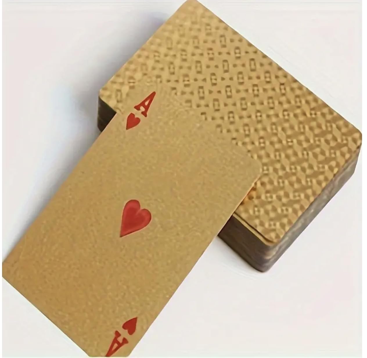 GIANT PANDA TRADING Gold Diamond Playing Cards – Waterproof & Durable PVC Deck (1 Deck)