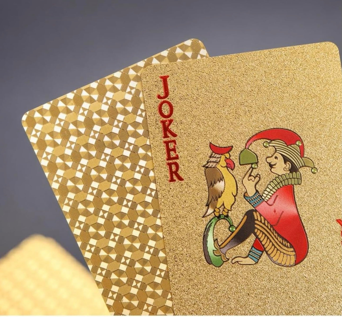 GIANT PANDA TRADING Gold Diamond Playing Cards – Waterproof & Durable PVC Deck (1 Deck)
