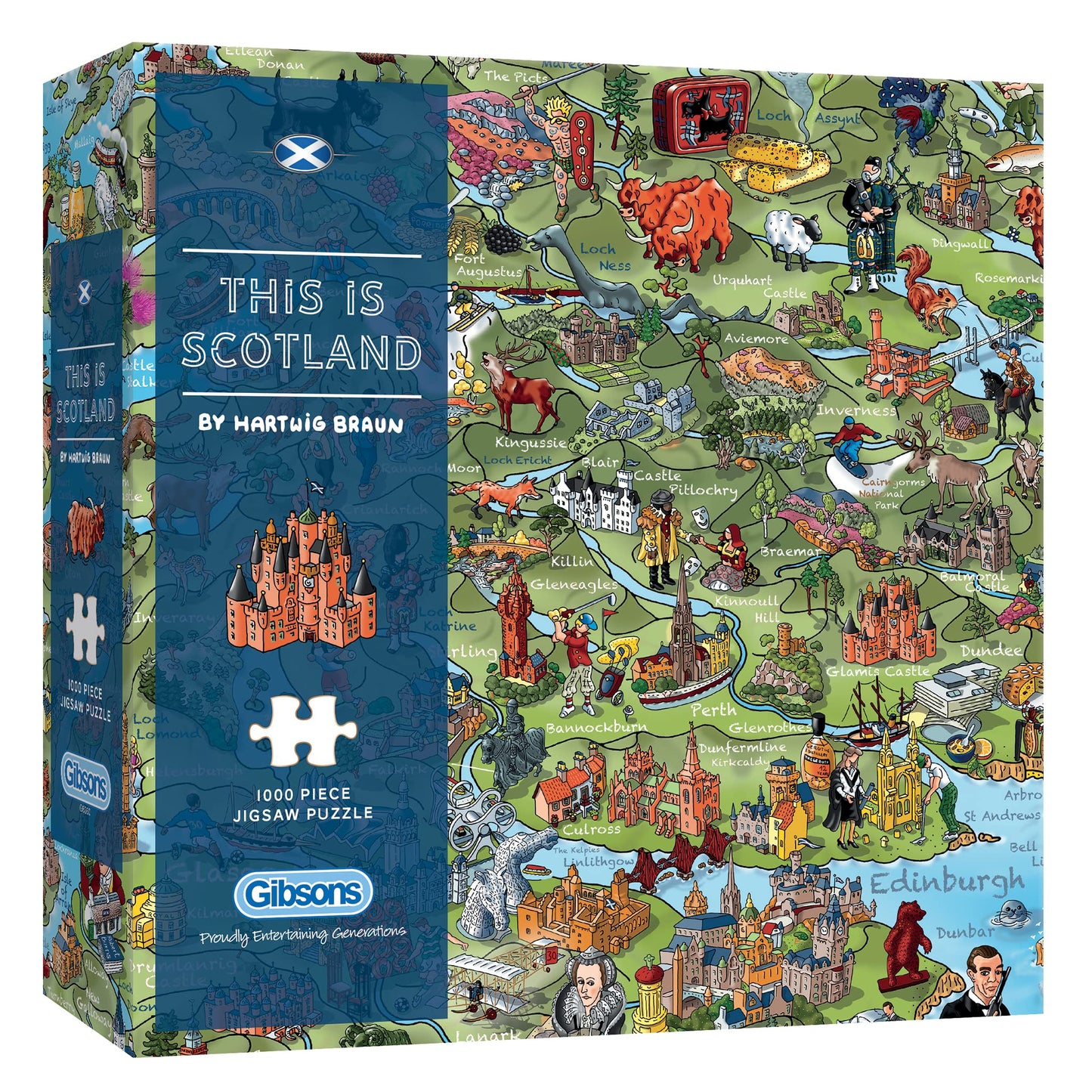 This is Scotland 1000 Piece Jigsaw Puzzle by Gibsons – Sustainable, Premium Gift