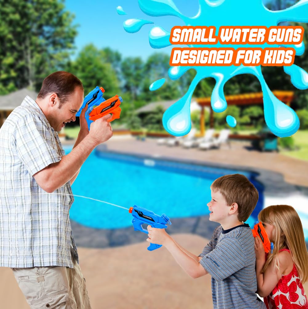 GIDGOD Water Gun for Kids - 2 Pack Squirt Guns for Summer Fun (Beach & Pool)