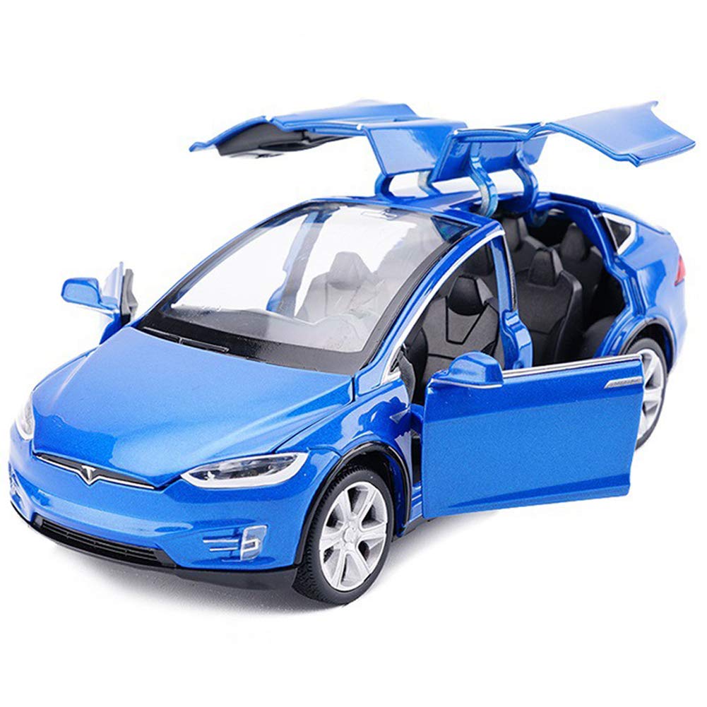 gidoyi Toy Car Model X – 1:32 Scale Pull-Back Car with Lights & Sound (Blue)