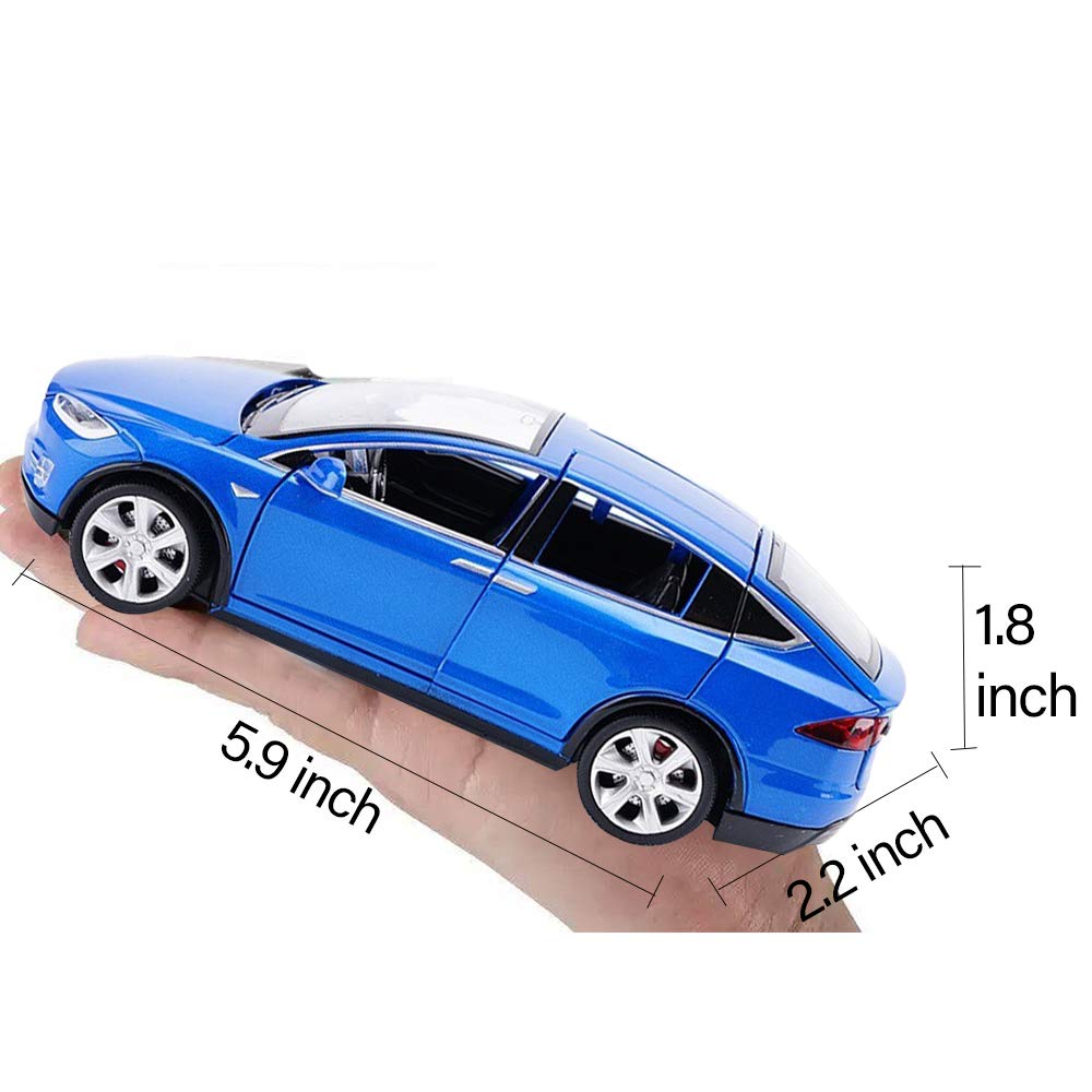 gidoyi Toy Car Model X – 1:32 Scale Pull-Back Car with Lights & Sound (Blue)