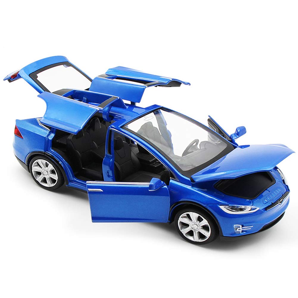 gidoyi Toy Car Model X – 1:32 Scale Pull-Back Car with Lights & Sound (Blue)