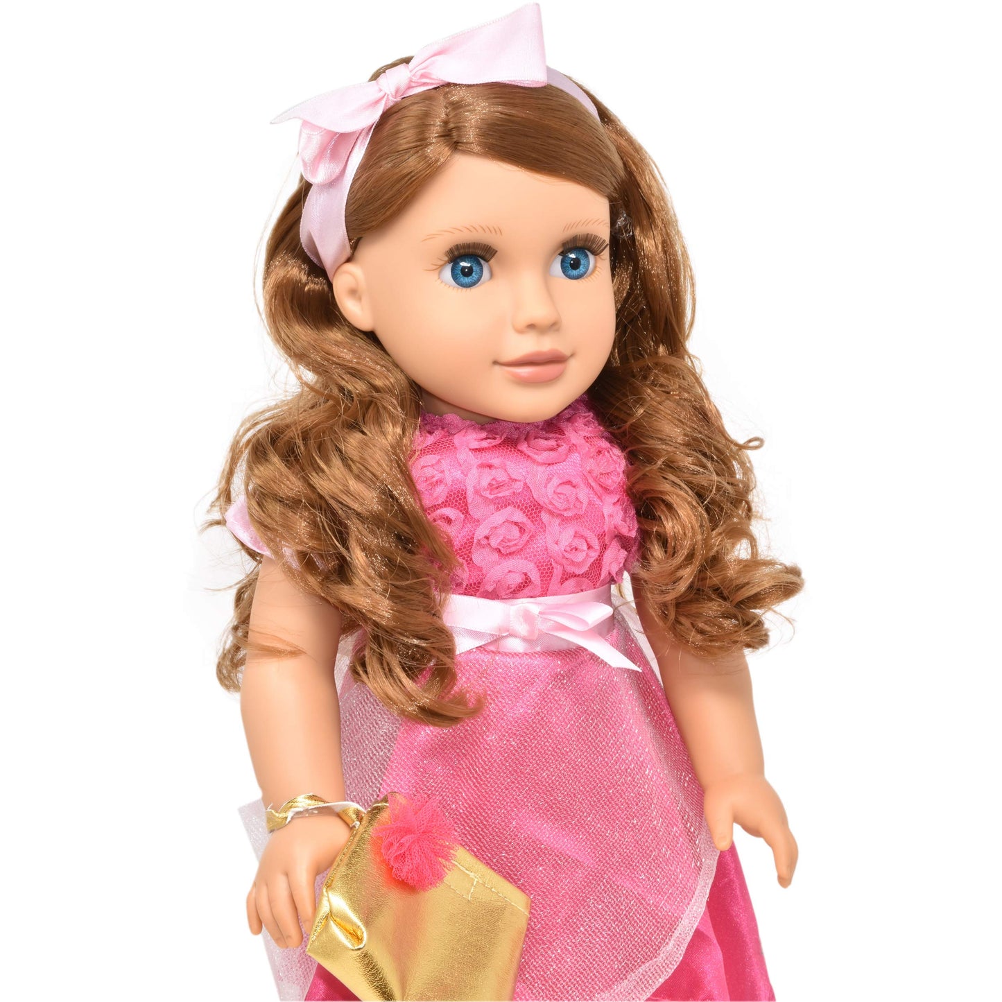 Gift Boutique 18-Inch Girl Doll – Fashion Doll with Fine Hair, Pink Shoes & Accessories
