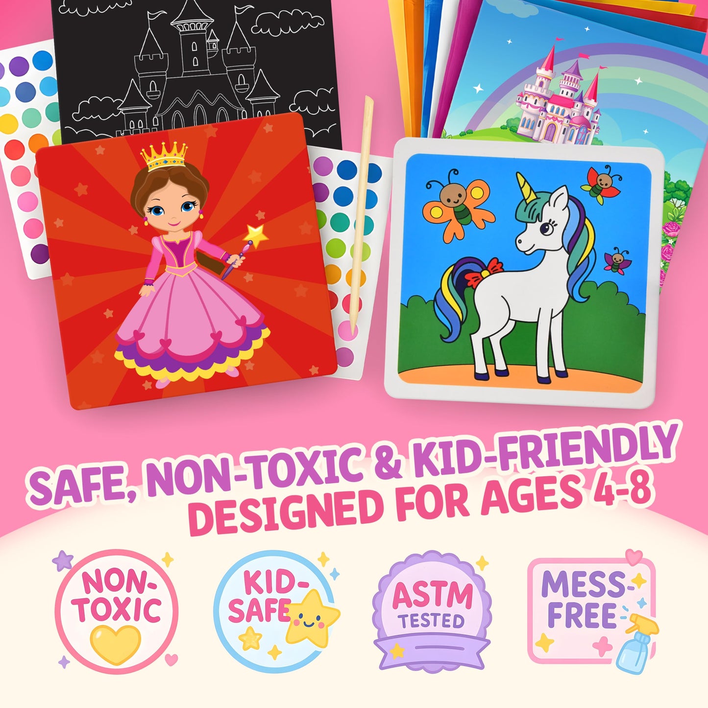 Unicorn Princess Craft Kit for Girls 4-8 – 24 No Mess Projects | Gift Boutique