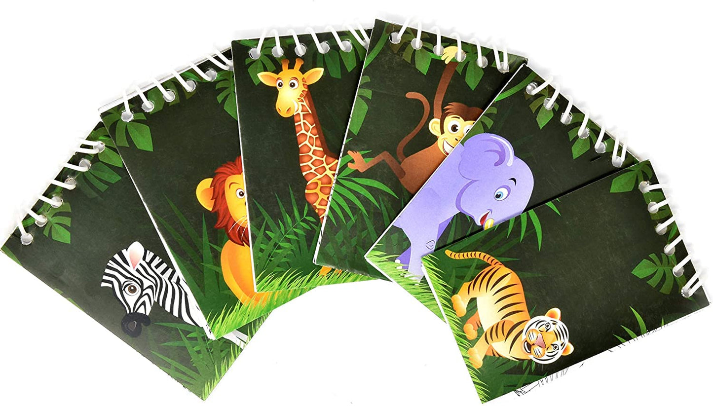 Gift Boutique 48 Zoo Animal Mini Notepads – Jungle Safari Theme Party Favors