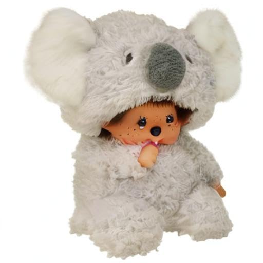 Bandai Monchhichi Koala Soft Toy – 20 cm Plush, 80s Iconic Monchhichi Collection