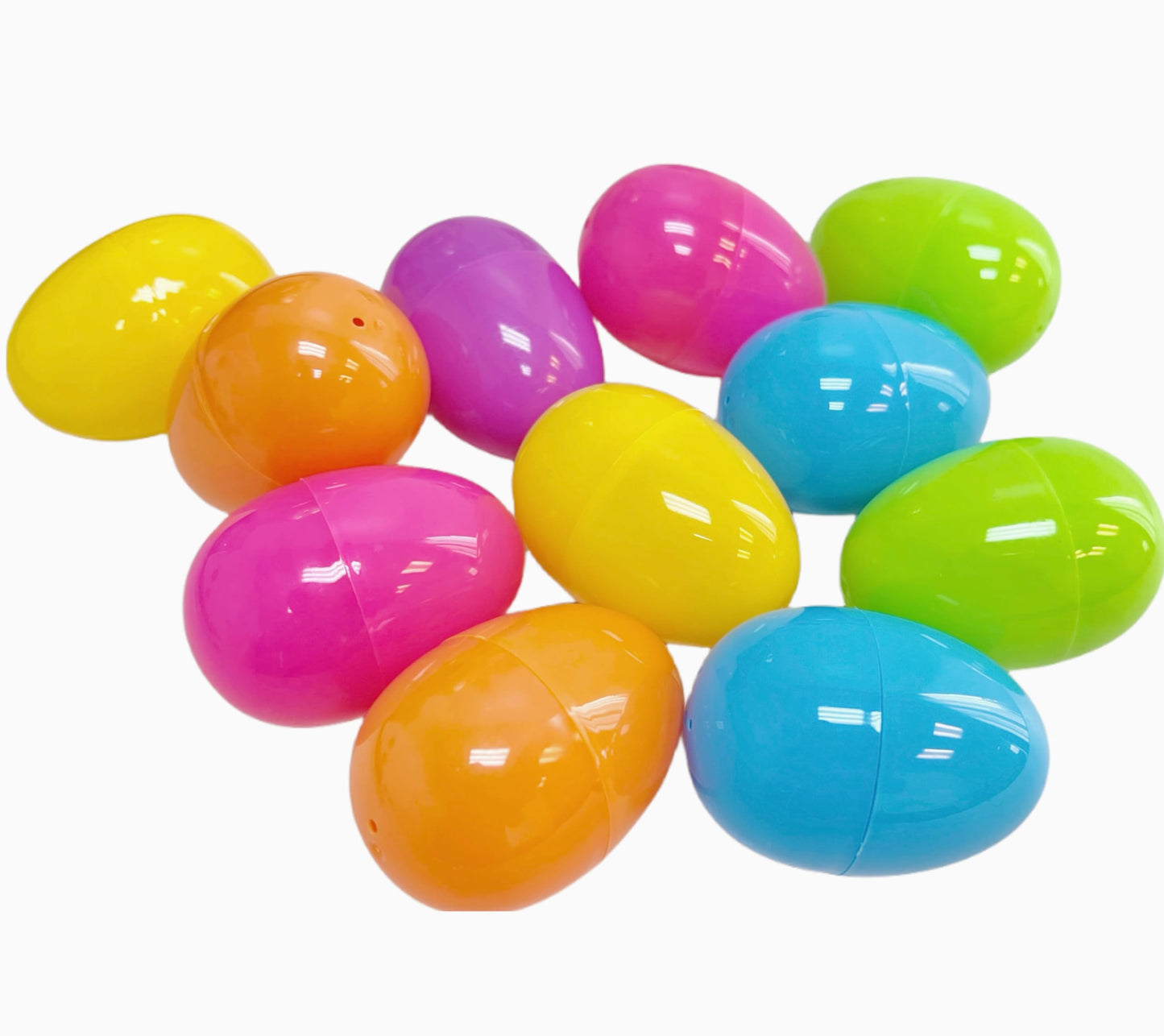GiftExpress Plastic Bright Easter Egg Assortment – 50 Pcs for Easter Egg Hunts