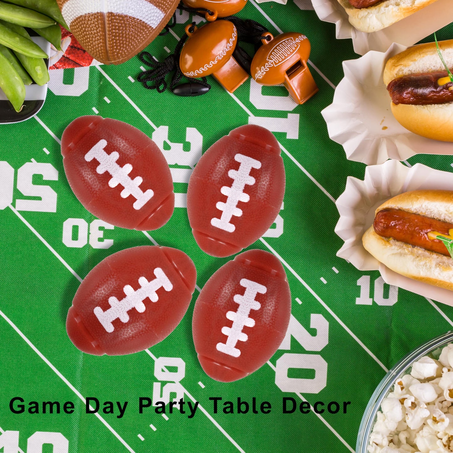 GiftExpress 25pc Football Fidget Spinners – Brown Mini Football Party Favors