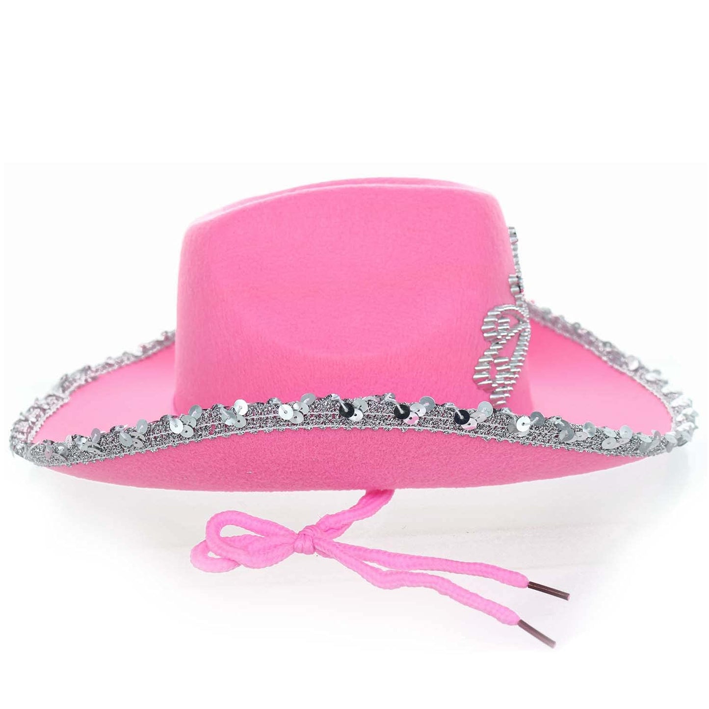 GiftExpress Pink Cowboy Hat With Tiara – Child Size Felted Wool Western Costume Accessory