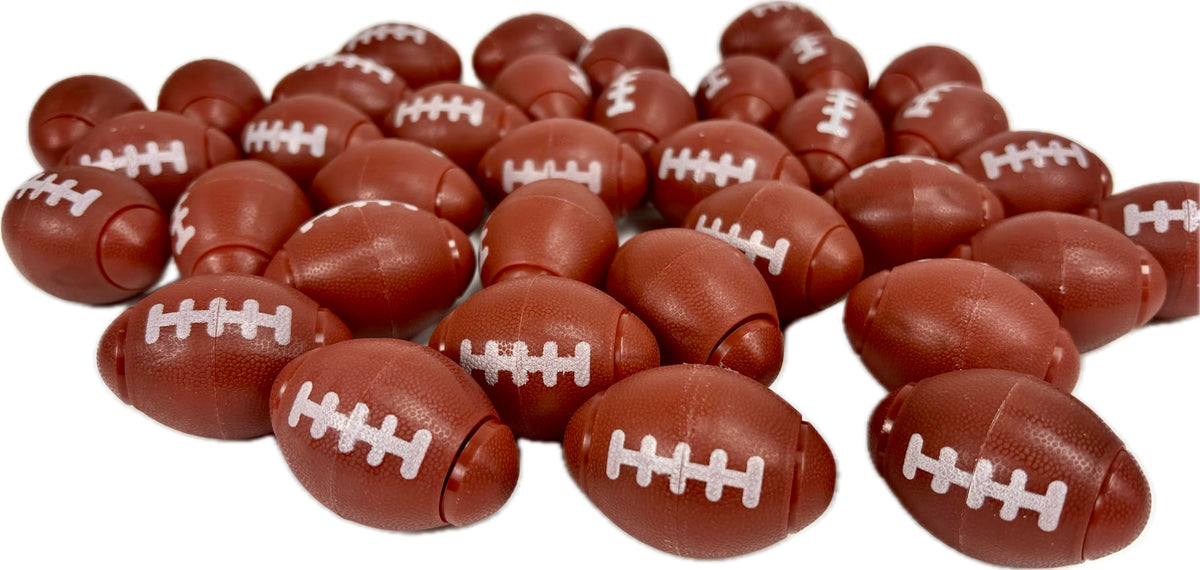 GiftExpress 25pc Football Fidget Spinners – Brown Mini Football Party Favors