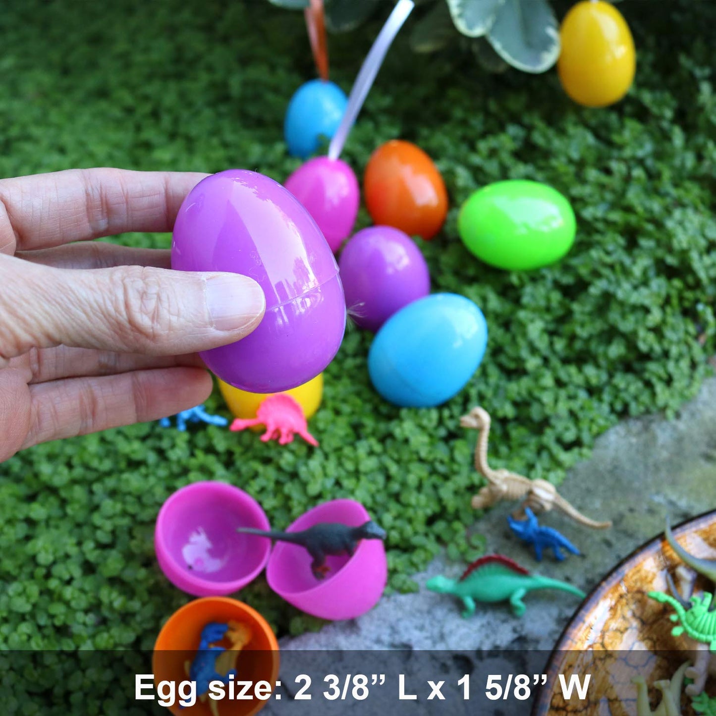 GiftExpress Plastic Bright Easter Egg Assortment – 50 Pcs for Easter Egg Hunts