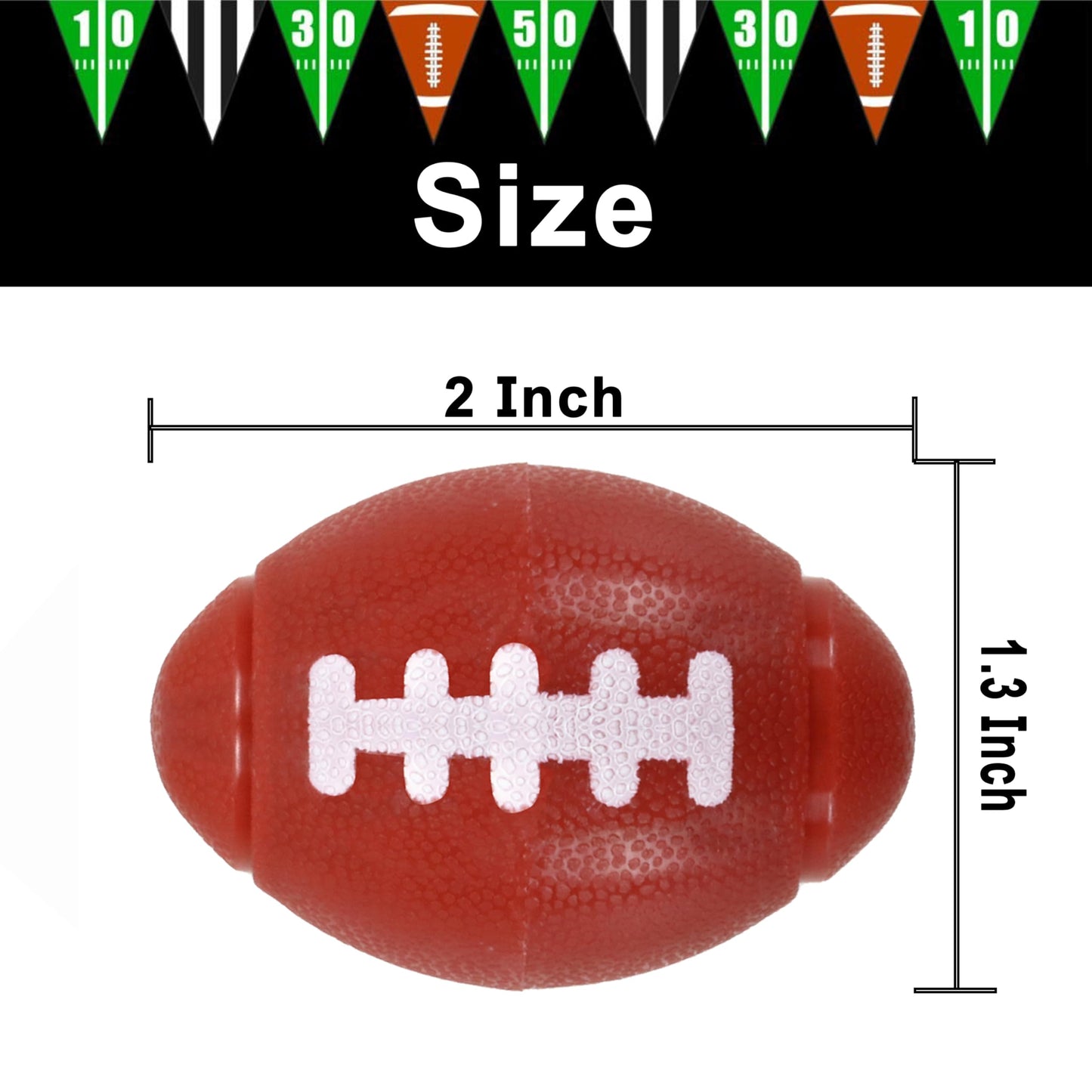 GiftExpress 25pc Football Fidget Spinners – Brown Mini Football Party Favors