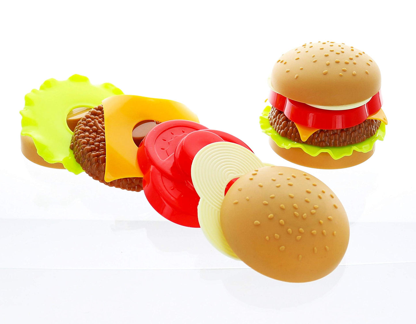 GiftExpress Happy Kids Meal Play Set – Hamburger & Hot Dog, Pizza, Fries, Coke & Tray