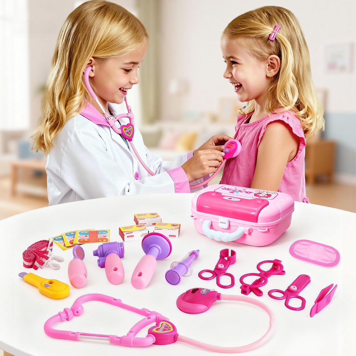 GiftinBOX Doctor Costume Kit for Kids – 22-Piece Medical Playset
