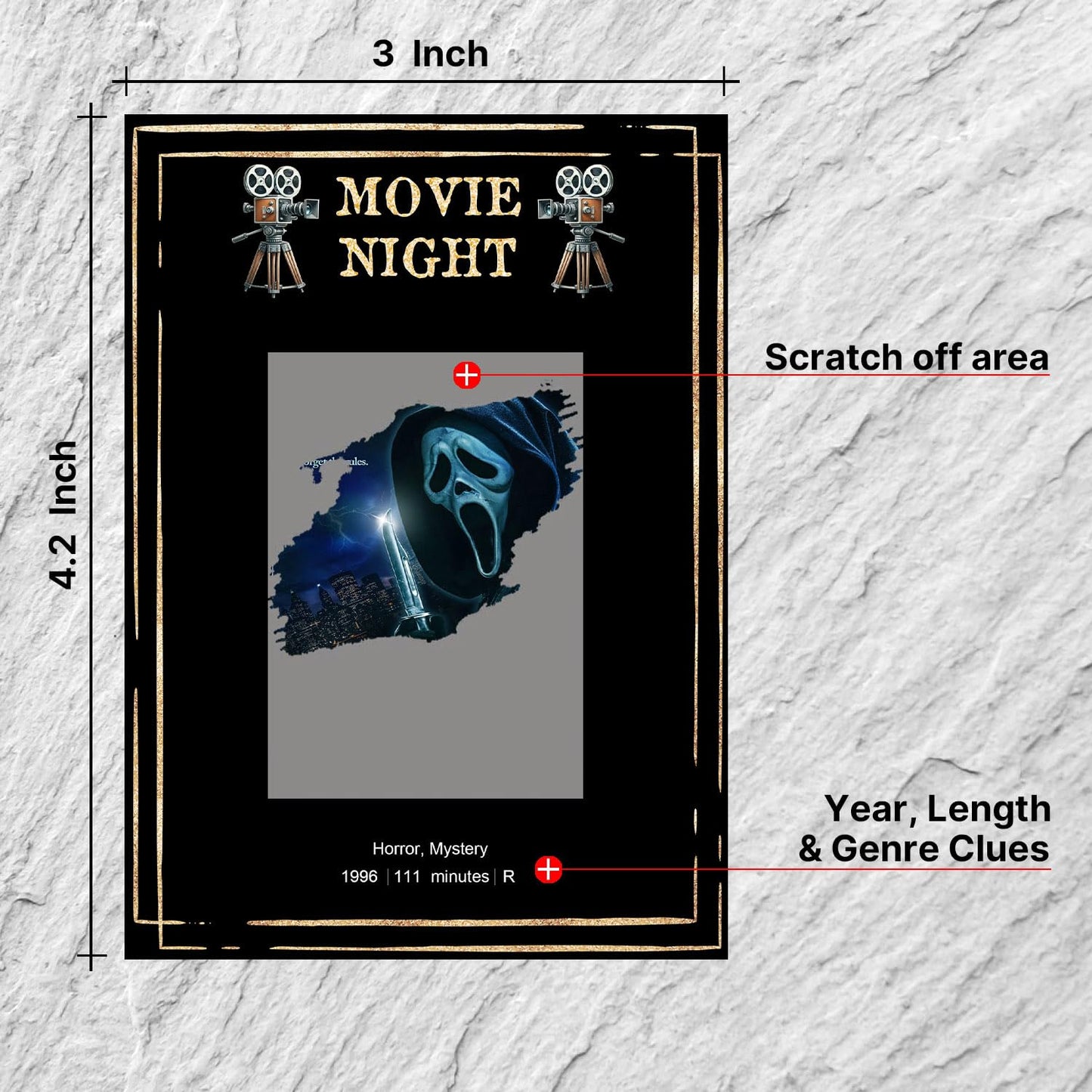 Horror Movies Scratch Off Cards | Premium Movie Night Gift – GIFTSFARM