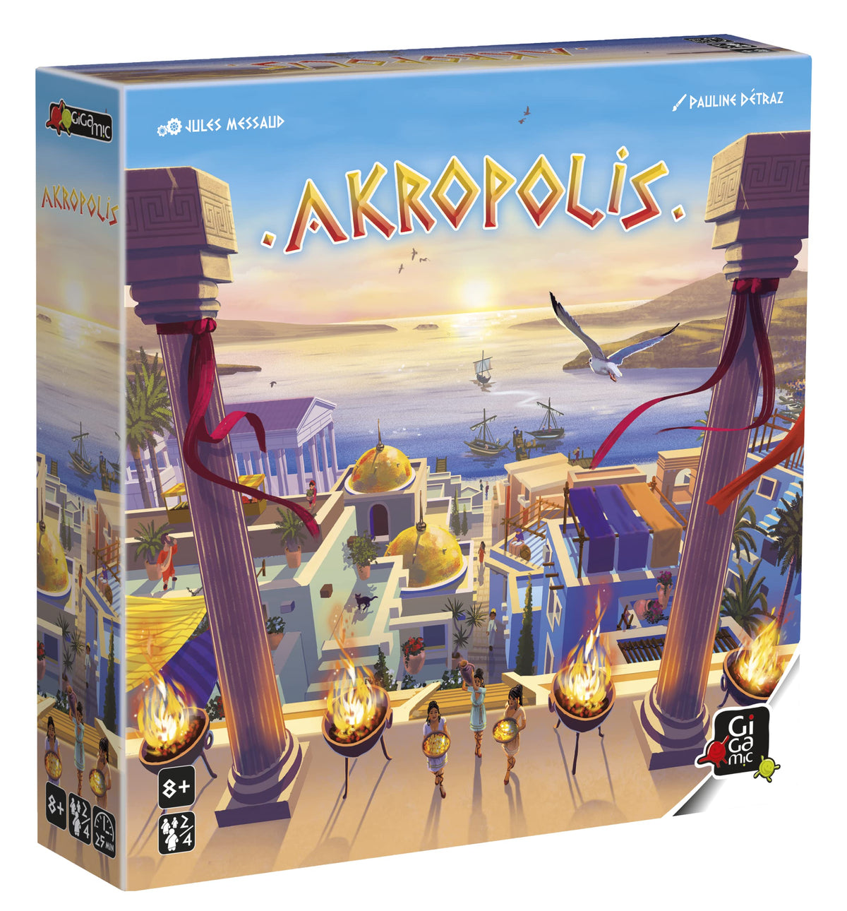 GIGAMIC Akropolis — Strategy Board Game for Teens & Adults | 2–4 Players | 30 Min