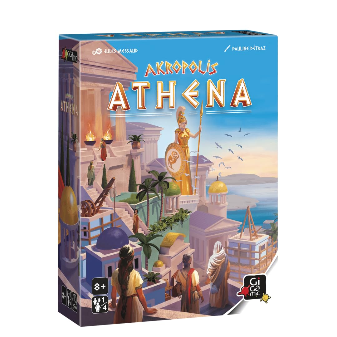 GIGAMIC Akropolis Athena Expansion – Strategy Tile Game for 2-4 Players (Ages 8+) | Build Ancient City