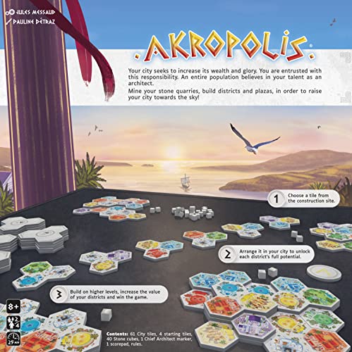 GIGAMIC Akropolis — Strategy Board Game for Teens & Adults | 2–4 Players | 30 Min